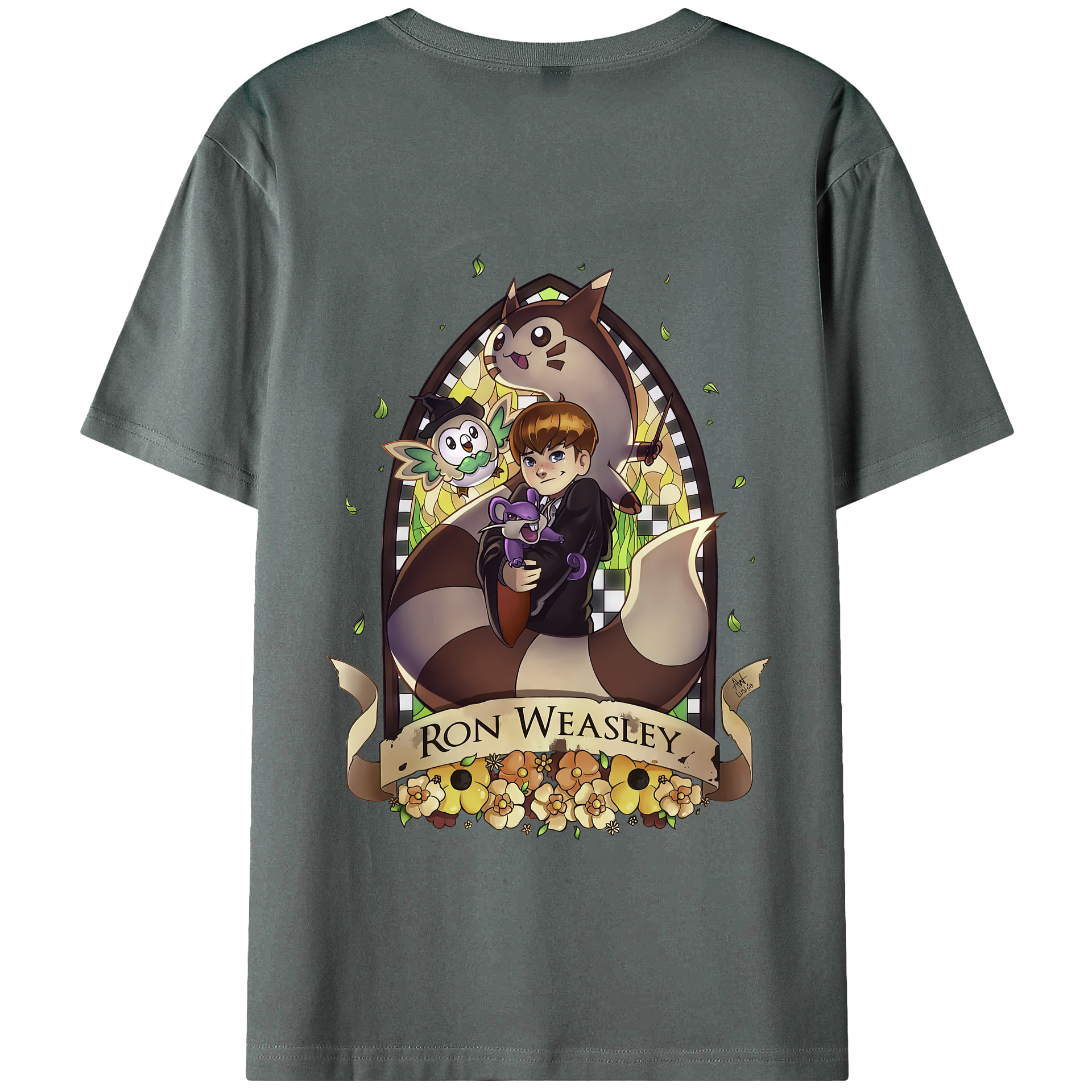 （画像用） Harry Potter ハリー・ポッターシリーズ 綿100％半袖Tシャツ（背面プリント）